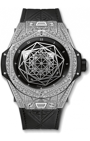 Replica Hublot Big Bang Sang Bleu Steel Pave 39 mm 465.SS.1117.VR.1704.MXM18 watch